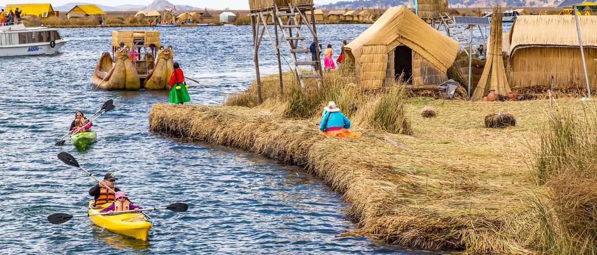 Titicaca Lake full day tour with kayaking, visiting  Uros, Llachon, Taquile 