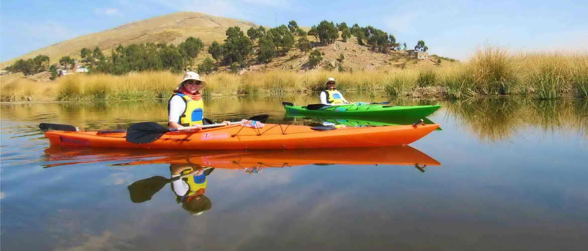 Titicaca Lake full day tour with kayaking, visiting  Uros, Llachon, Taquile 